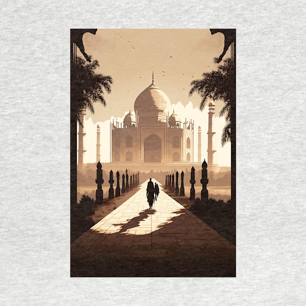 The Taj Mahal at Sunset by Abili-Tees